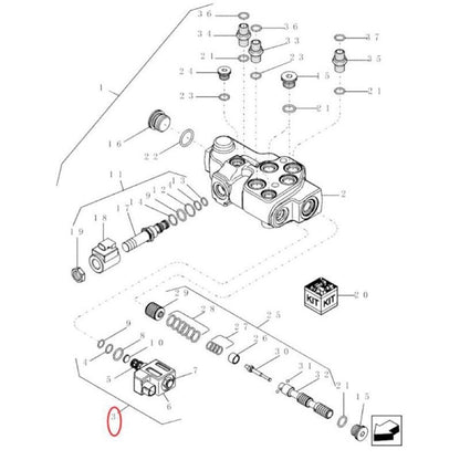 Solenoid Valve Assembly 349295A1 87775511 fits CASE Tractor CX100 CX50 CX70 CX90 Combine 960 7010 7230 8010 8230 9010