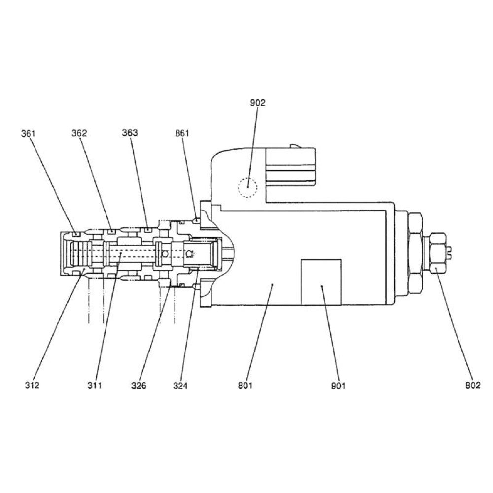 Solenoid Valve YT35V00013F1 fits New Holland Excavator E115SR E130 E200SR E215 E70 E80 EH130 EH215 EH70 EH80
