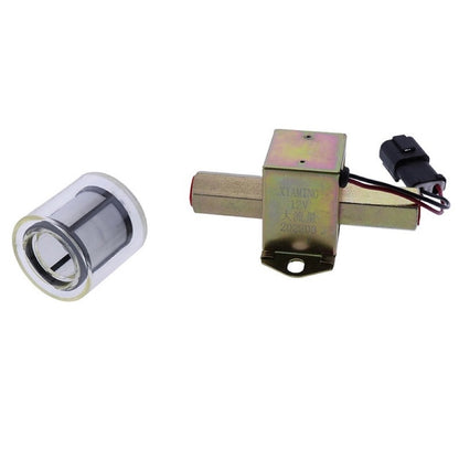 12V Fuel Pump 416-5886 with Filter 416-5884 fits Caterpillar CAT Loader 226D 232D 236D 239D 242D 246D 249D 257D 259D 262D 272D 277D 279D 287D 289D 297D 299D