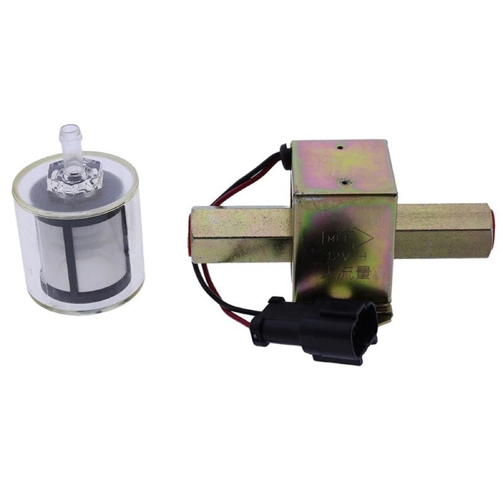 12V Fuel Pump 416-5886 with Filter 416-5884 fits Caterpillar CAT Loader 226D 232D 236D 239D 242D 246D 249D 257D 259D 262D 272D 277D 279D 287D 289D 297D 299D