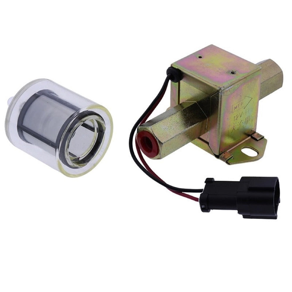 12V Fuel Pump 416-5886 with Filter 416-5884 fits Caterpillar CAT Loader 226D 232D 236D 239D 242D 246D 249D 257D 259D 262D 272D 277D 279D 287D 289D 297D 299D