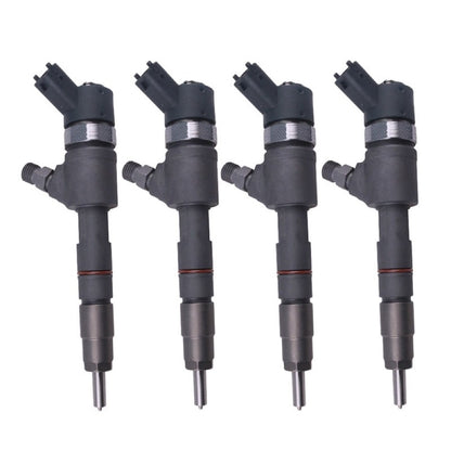 4 Pieces Fuel Injector 0445110507 129E00-53100 compatible with Yanmar Engine 4TNV88C 4TNV98 4TNV98C