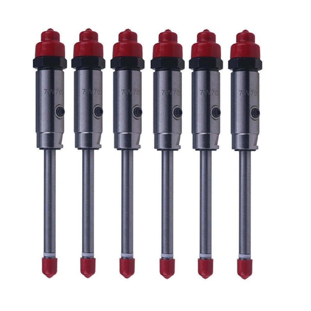 6 Pieces Fuel Injector 7W-7026 0R-3423 suitable for Caterpillar CAT Engine 3406B 3406C 3408 3408E 3412 3412C Tractor D9R D9 GC