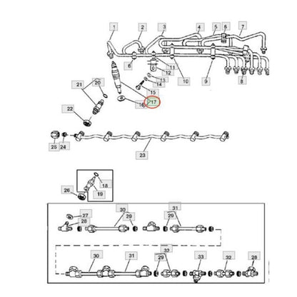 Fuel Injector SE501141 suitable for John Deere 6081 Engine 4640 4840 7610 7710 7810 535 530B 540G 640G 748G