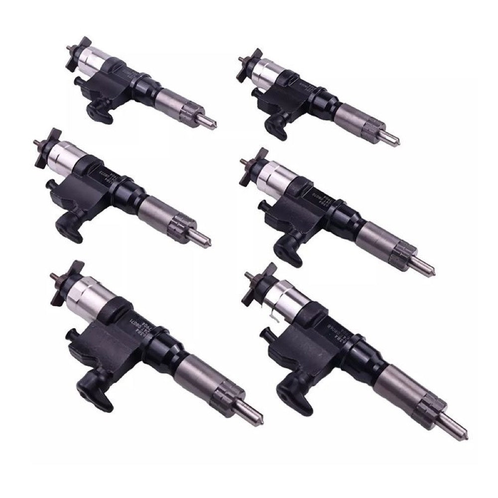 Replacement 6 Pieces Fuel Injector Denso 6380 Series 095000-6382 095000-6384 8-97609790-2 8-97609790-4 fits Isuzu Engine 6HK1 7.8L