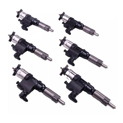 Replacement 6 Pieces Fuel Injector Denso 6380 Series 095000-6382 095000-6384 8-97609790-2 8-97609790-4 fits Isuzu Engine 6HK1 7.8L