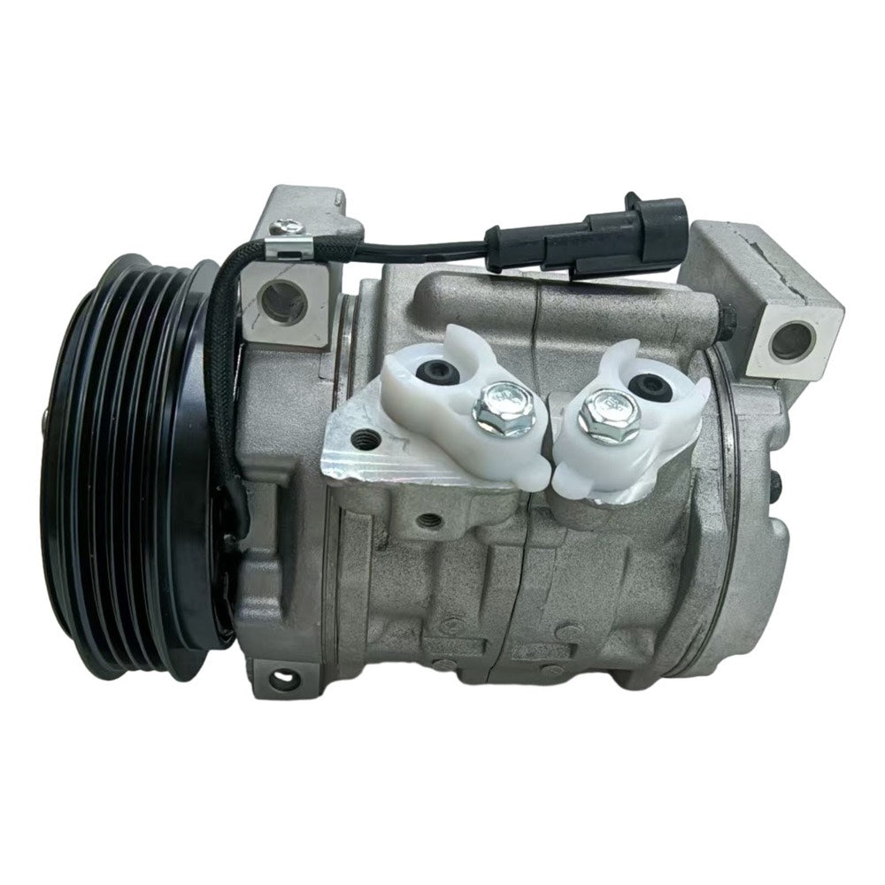 12V 10S11C 4PK 110mm Air Conditioning Compressor 008012969U91 compatible with Mahindra Tractor 6065 6075 7095 8090 8100