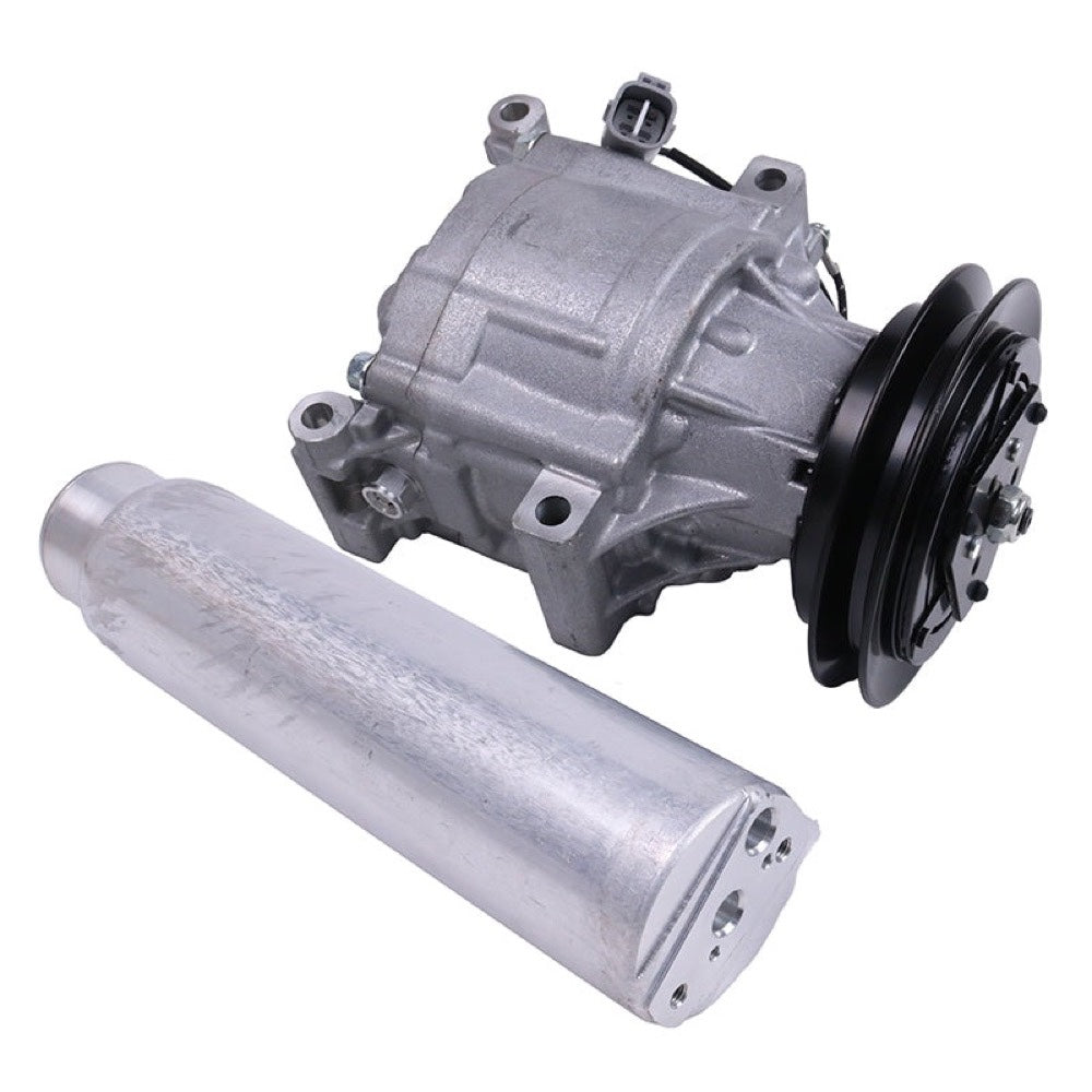A/C Compressor 6A671-97114 & Receiver Drier 3F999-01740 suitable for Kubota Tractor M105 M105S M95SD M108 M4900 M5700 M6800 M8200 L3240 L3940 L4630