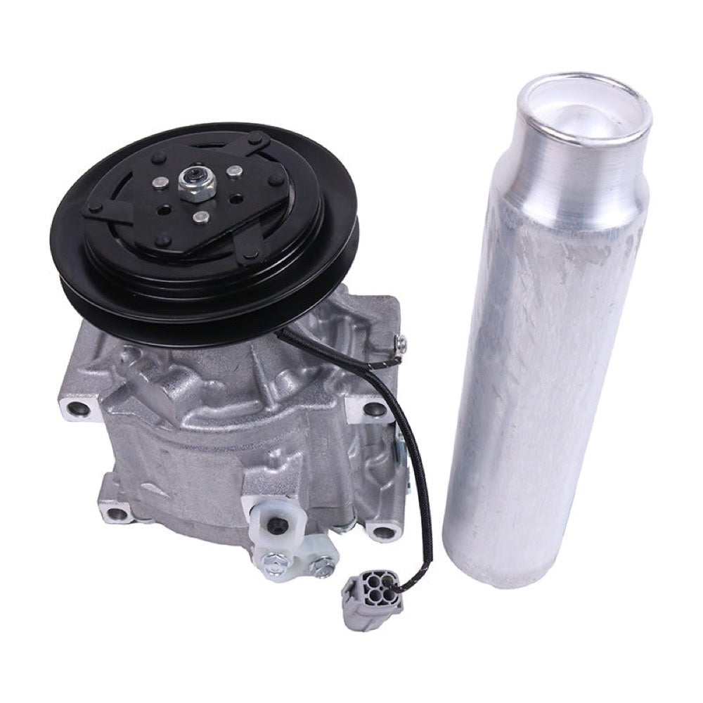 A/C Compressor 6A671-97114 & Receiver Drier 3F999-01740 suitable for Kubota Tractor M105 M105S M95SD M108 M4900 M5700 M6800 M8200 L3240 L3940 L4630