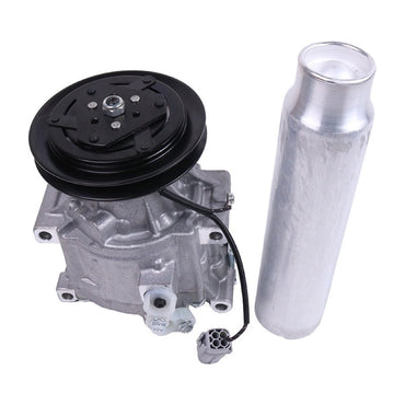 A/C Compressor 6A671-97114 & Receiver Drier 3F999-01740 suitable for Kubota Tractor M105 M105S M95SD M108 M4900 M5700 M6800 M8200 L3240 L3940 L4630