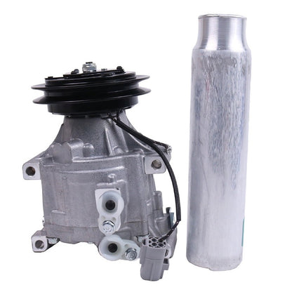 A/C Compressor 6A671-97114 & Receiver Drier 3F999-01740 suitable for Kubota Tractor M105 M105S M95SD M108 M4900 M5700 M6800 M8200 L3240 L3940 L4630