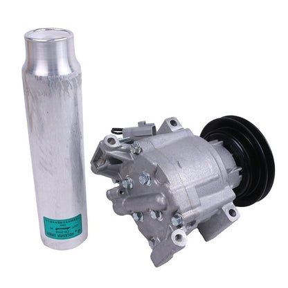 A/C Compressor 6A671-97114 & Receiver Drier 3F999-01740 suitable for Kubota Tractor M105 M105S M95SD M108 M4900 M5700 M6800 M8200 L3240 L3940 L4630