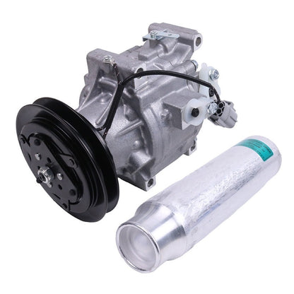 A/C Compressor 6A671-97114 & Receiver Drier 3F999-01740 suitable for Kubota Tractor M105 M105S M95SD M108 M4900 M5700 M6800 M8200 L3240 L3940 L4630