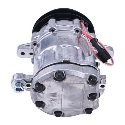 SD7B10 12V A/C Compressor 172B11-18100 compatible with Yanmar Excavator VIO80 VIO82 VIO33 SV100-2B SV100-2A VIO80-1A