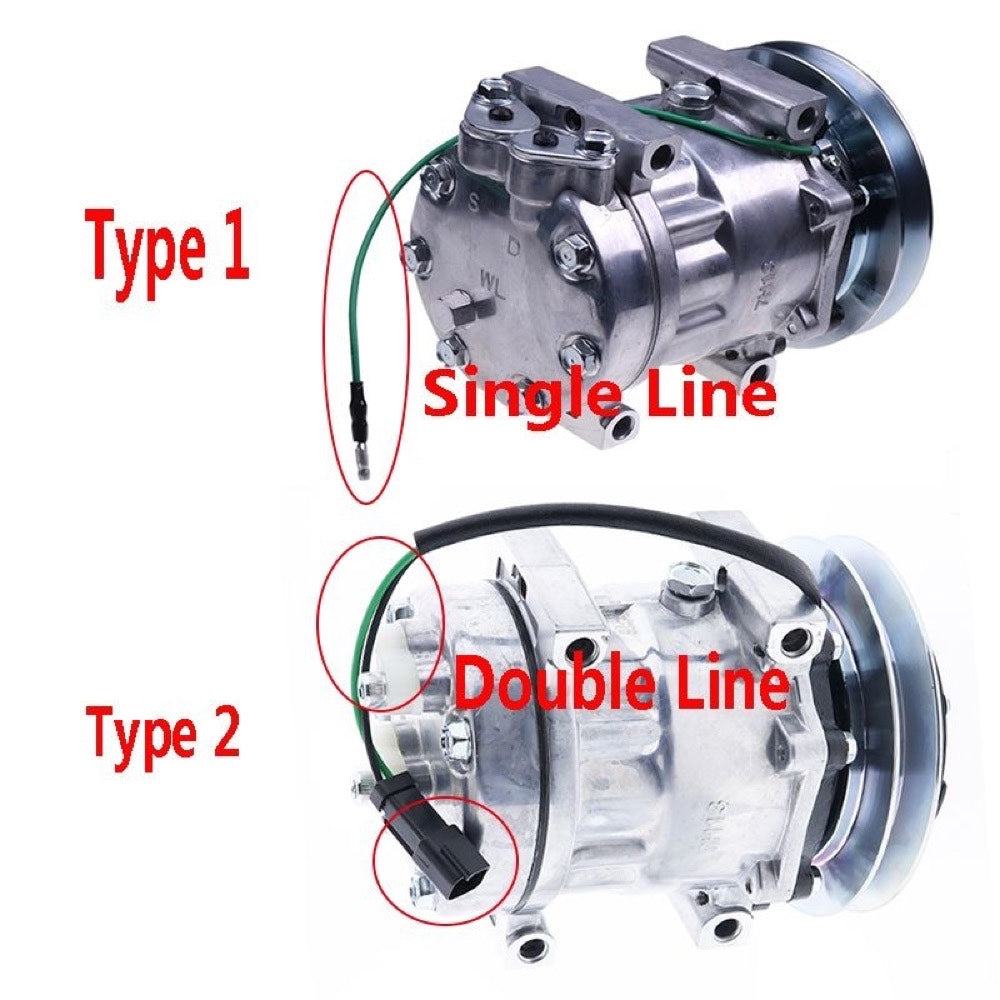 SD7H13 A/C Compressor LC91V00002F1 fits Kobelco SK200LC-6 ED190LC SK480LC-6E SK210LC SK160LC SK210LC-6E SK330LC-6E SK290LC SK290LC-6E SK200-6 SK250LC SK330LC