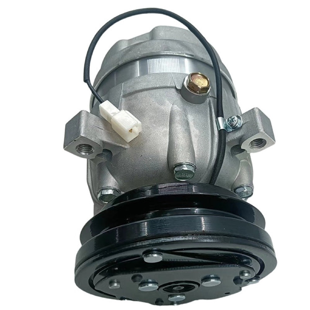 V5 A/C Compressor 5110511 fits Mahindra 2555 Kioti DK45 DK55 DK65C DK901C Tractor Bobcat E80 Excavator
