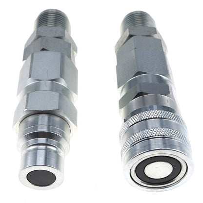 #12 JIC Flat Face Hydraulic Quick Connect Coupler compatible with Bobcat 7753 773 863 873 963