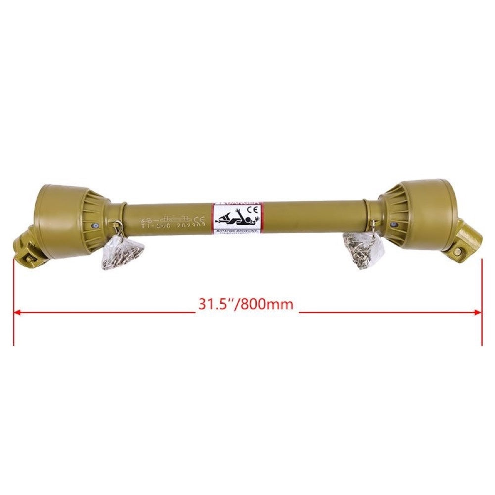 1-3/8" x 6 Spline Both Ends 31.5"-43.3" Length Series 1 PTO Shaft Driveshaft compatible with Lawnmower Tractor