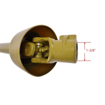 1-3/8" x 6 Spline Both Ends 31.5"-43.3" Length Series 1 PTO Shaft Driveshaft compatible with Lawnmower Tractor