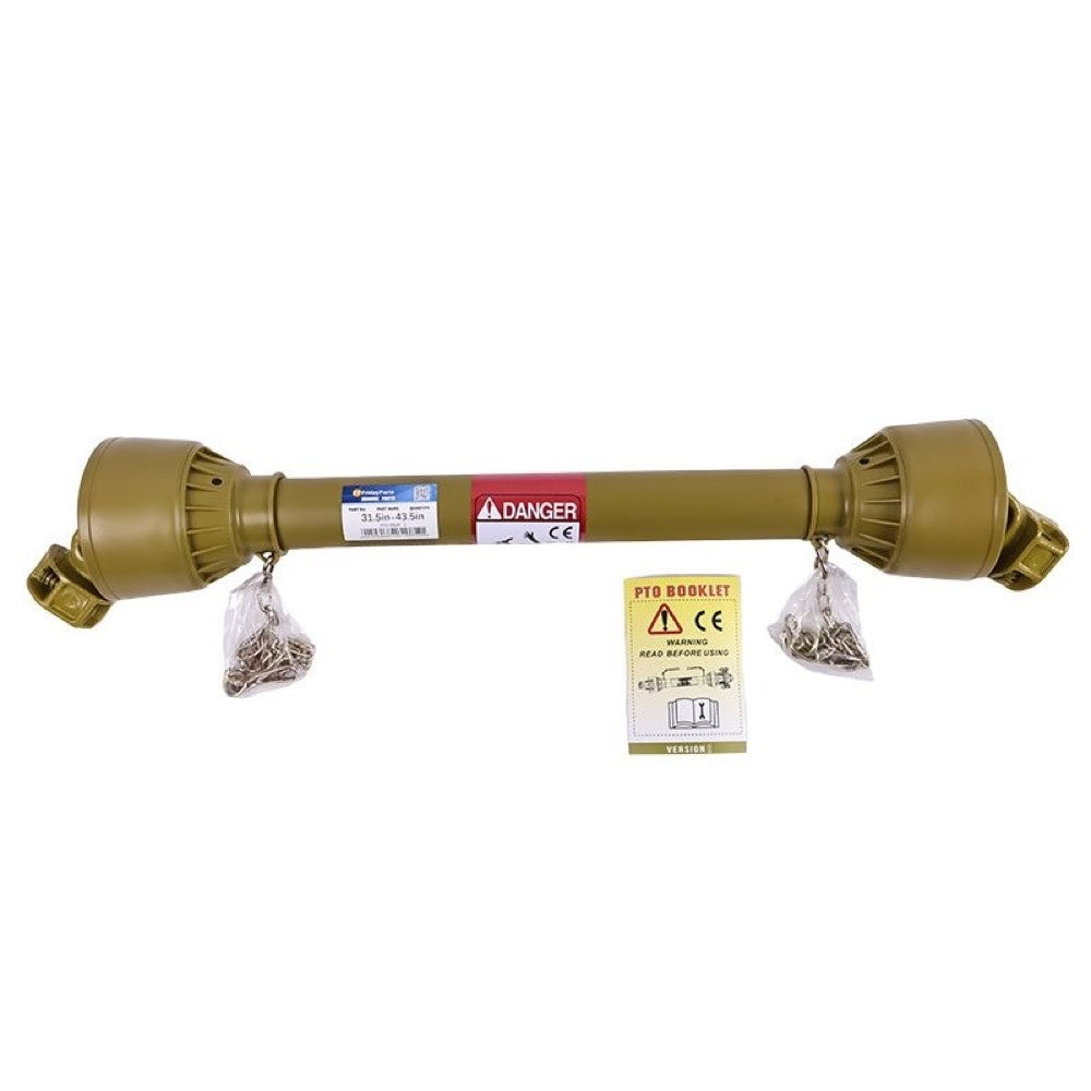 1-3/8" x 6 Spline Both Ends 31.5"-43.3" Length Series 1 PTO Shaft Driveshaft compatible with Lawnmower Tractor