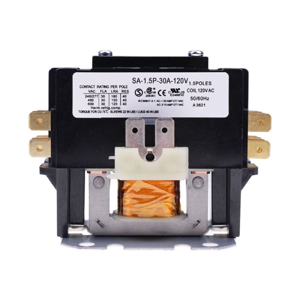 1.5 Pole 30 AMP 40AMP 120V Coil Definite Purpose Contactor SA-1.5P-30A-120V