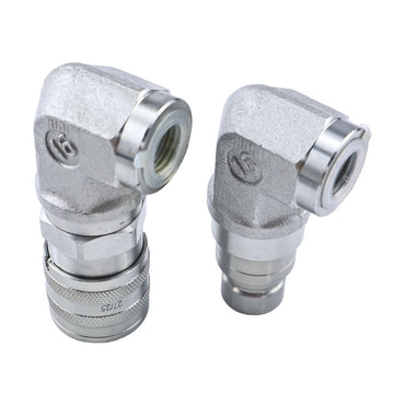 1/2 NPT Flat Face Hydraulic Quick Coupler Elbow TL107 compatible with Bobcat