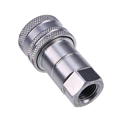 1/4" Body x 1/4" BSP Thread Male & Female Hydraulic Coupler Kit fits Tractor Loader Excavator