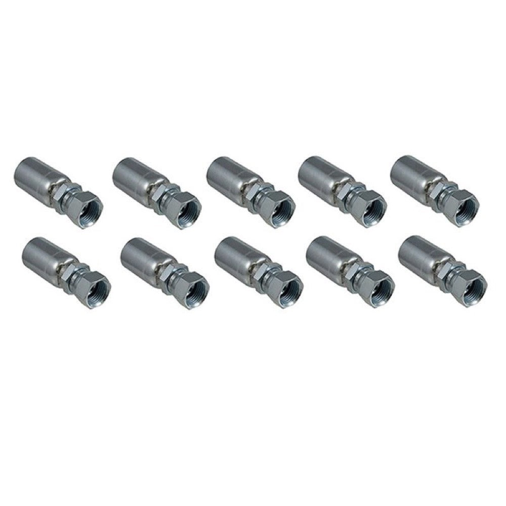10 Pcs Hydraulic Hose Fitting With 1/2" JIC Female Swivel FJX-06-08 for use with Parker