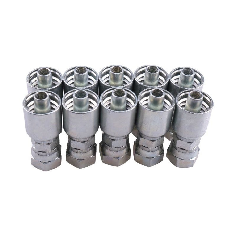 10 Pcs Hydraulic Hose Fitting With 5/8" Female JIC Swivel 10643-10-8 for use with Parker