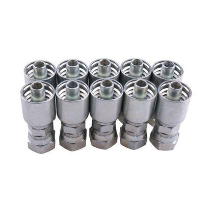 10 Pcs Hydraulic Hose Fitting With 5/8" Female JIC Swivel 10643-10-8 for use with Parker