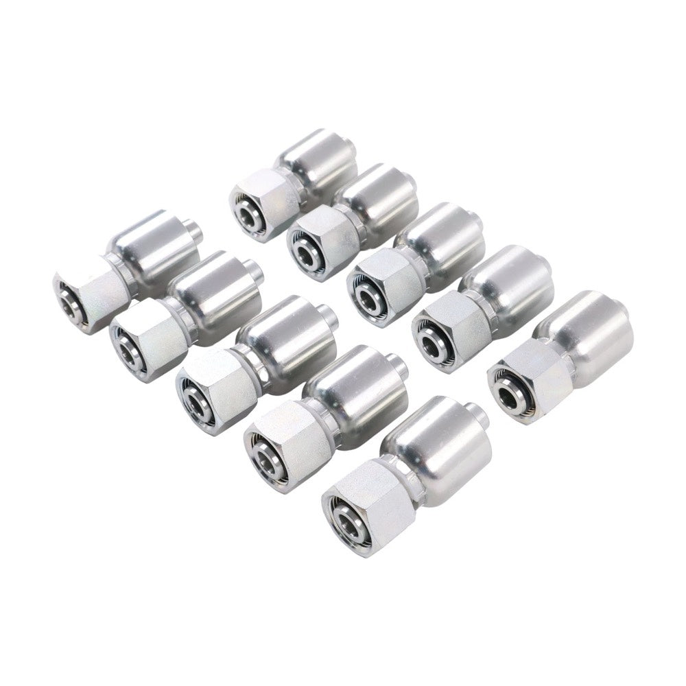 10 Pieces 1/2" Hose M22*1.5 Female Hydraulic Swivel FKOMX-08-22 08U-22K fits Komatsu
