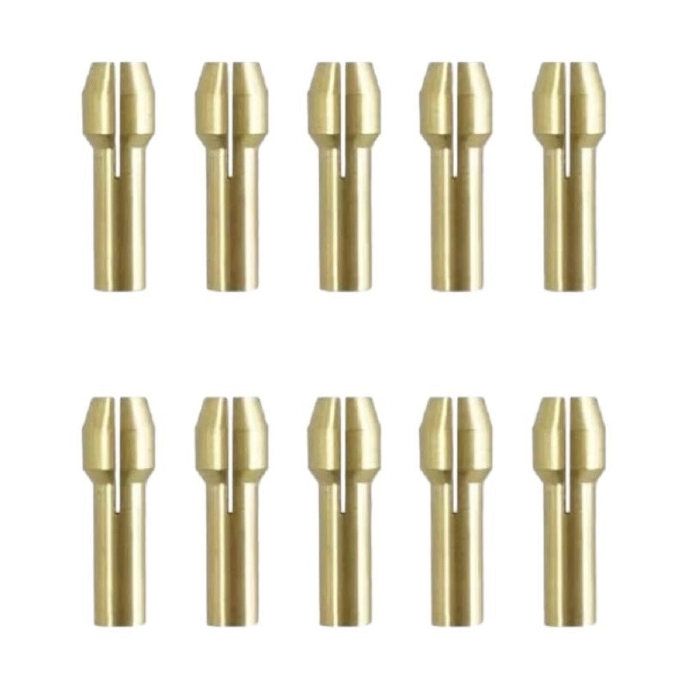 10 Pieces 1/8 In Brass Rotary Tool Collet 42-77-0400 compatible with Milwaukee Cordless Grinding Machine 2460-20
