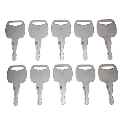 10 Pieces Ignition Key 8035807 701/45501 85804675 5050650256 11306919 fits SkyTrak JCB CASE New Holland Volvo Bobcat Loader Telehandler Excavator