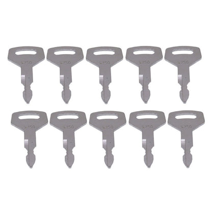 10 Pieces Key K250 for use with Kobelco Kawasaki MDI-Yutani New Holland CASE Excavator Heavy Equipment