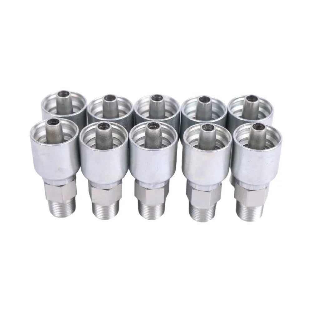 10PCS Hydraulic Hose Fitting With 3/8" Male Pipe 10143-6-6 replace Parker