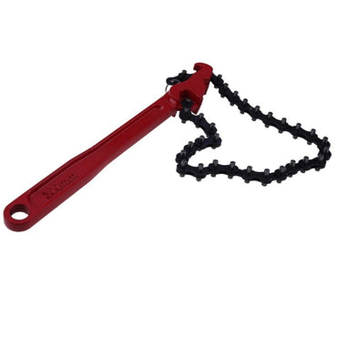 12 Inch Heavy Duty Reversible Chain Wrench fits 1.5" to 6" Diameter Adjustable Oil Fuel Filter Chain Wrench Pipe Fittings Tools Spanner