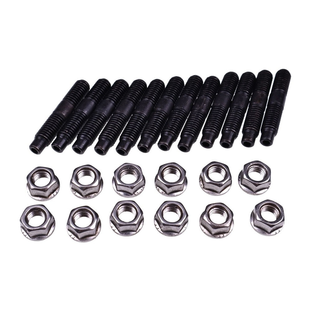 12 Pieces Exhaust manifold Stud & Nut kit 5266422 68419703AA 05135789AB 5135789AB compatible with Cummins Engine 4BT 6BT 5.9L 6.7L Dodge