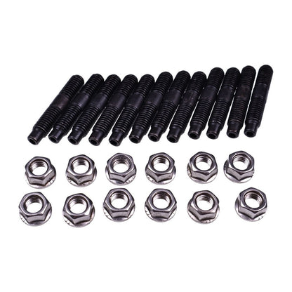 12 Pieces Exhaust manifold Stud & Nut kit 5266422 68419703AA 05135789AB 5135789AB compatible with Cummins Engine 4BT 6BT 5.9L 6.7L Dodge