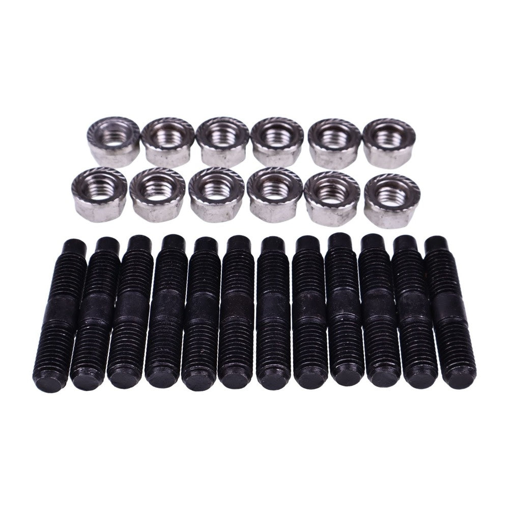 12 Pieces Exhaust manifold Stud & Nut kit 5266422 68419703AA 05135789AB 5135789AB compatible with Cummins Engine 4BT 6BT 5.9L 6.7L Dodge