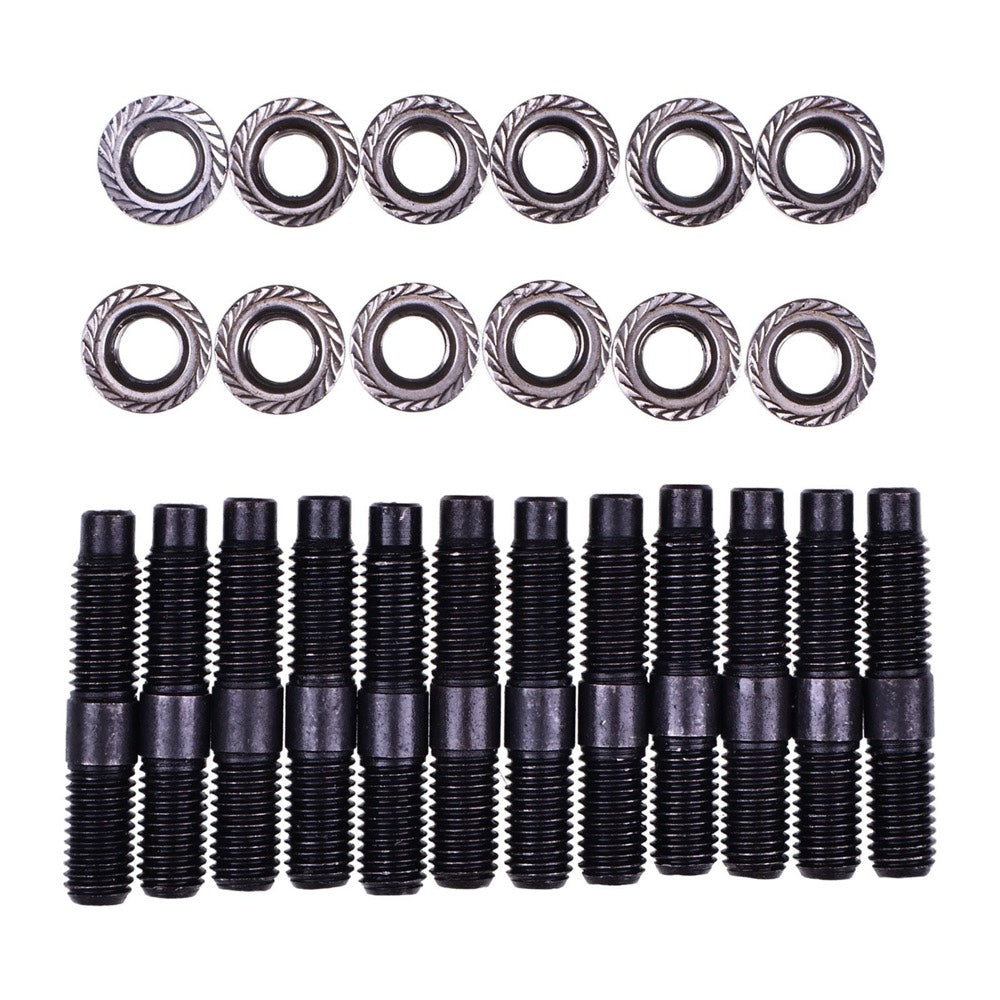 12 Pieces Exhaust manifold Stud & Nut kit 5266422 68419703AA 05135789AB 5135789AB compatible with Cummins Engine 4BT 6BT 5.9L 6.7L Dodge