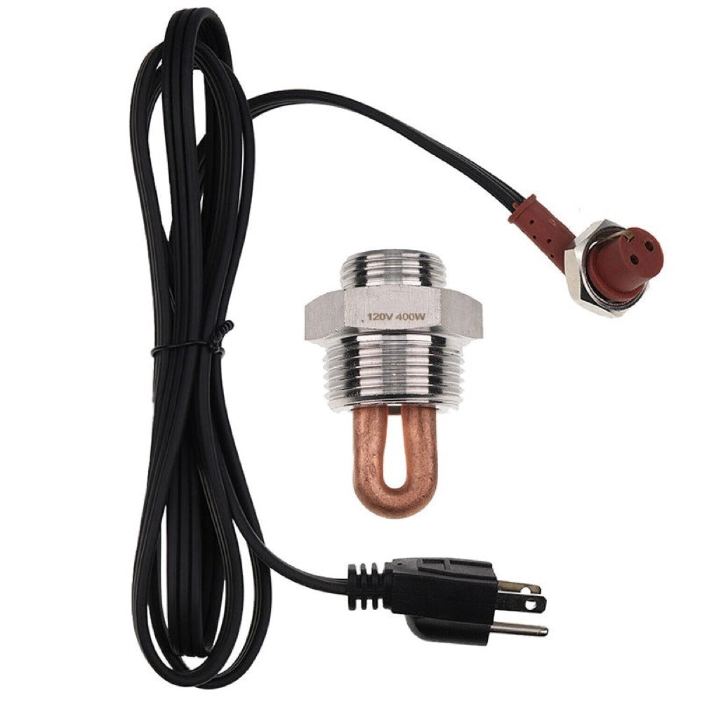 120V 400W 1" NPT Block Heater Assembly fits Kubota Engine D905 DH905 D1005 DH1005 D1105 V1205 VH1205 V1305 VH1305