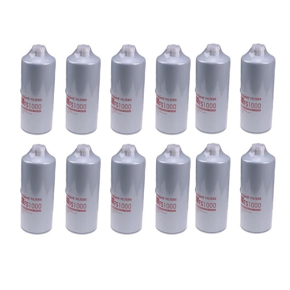 12Pcs Fuel Water Separator Filter for use with Donaldson P551000 Fleetguard FS1000 Cummins 3329289