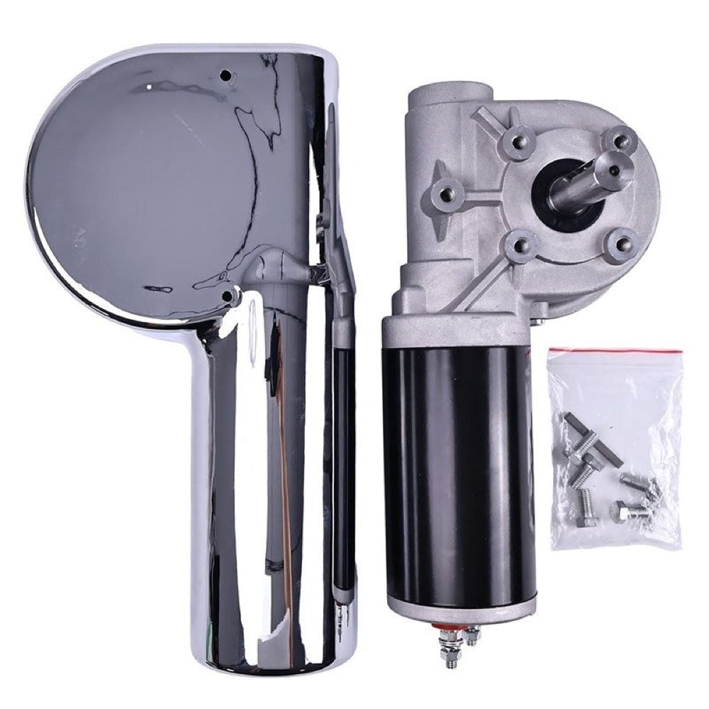 12V 1.8HP 90:1 45RPM 1500W Dump Truck Roll Tarp Motor with Chrome Cover