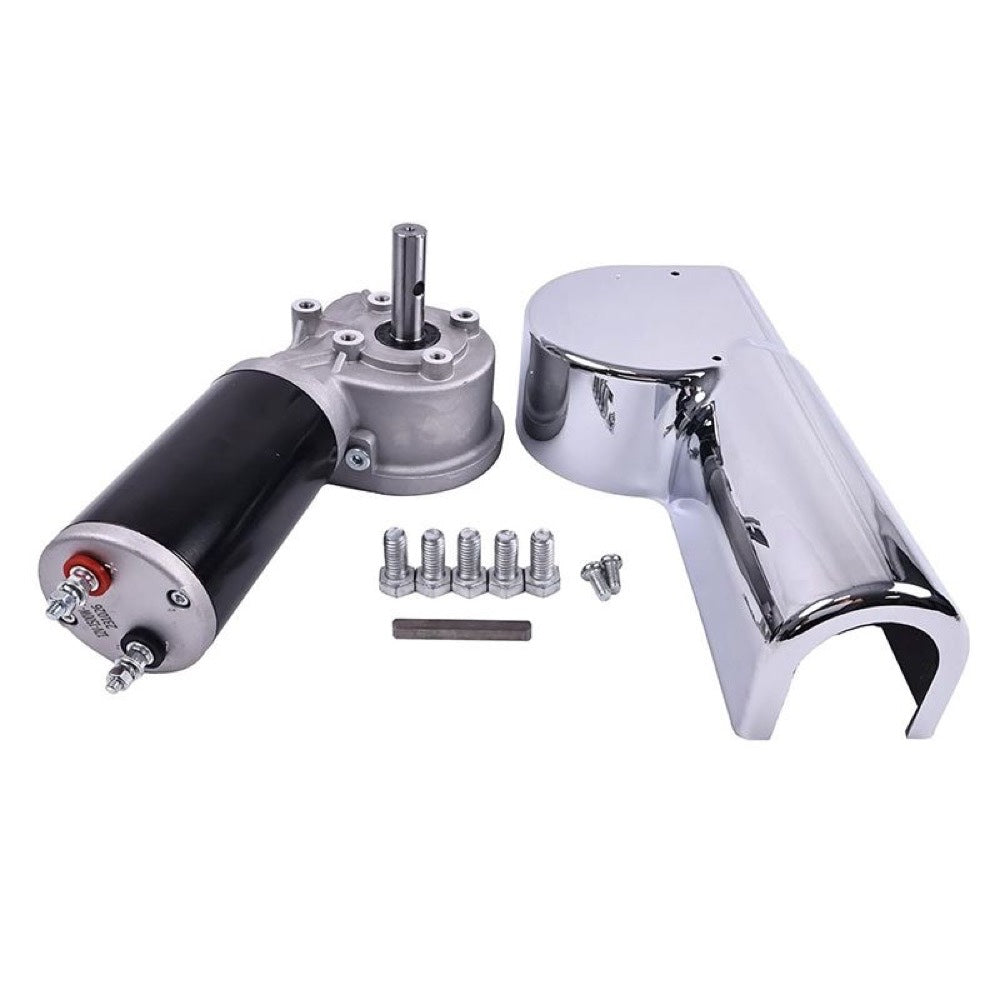 12V 1.8HP 90:1 45RPM 1500W Dump Truck Roll Tarp Motor with Chrome Cover