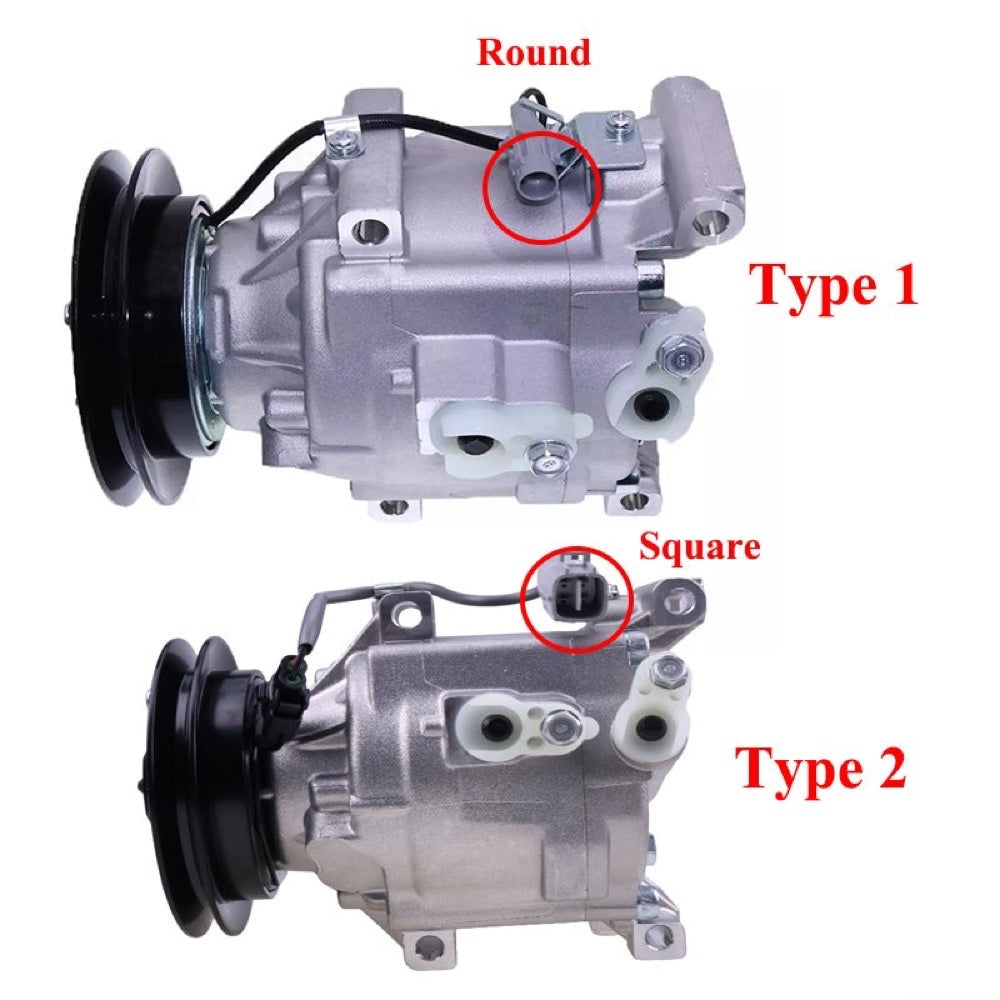 12V 122cm 1 Grove SCS06C A/C Compressor T1065-72213 compatible with Kubota Tractor M-110 M-120 M4900 M6800 M5700 M6800 M8200 M9000