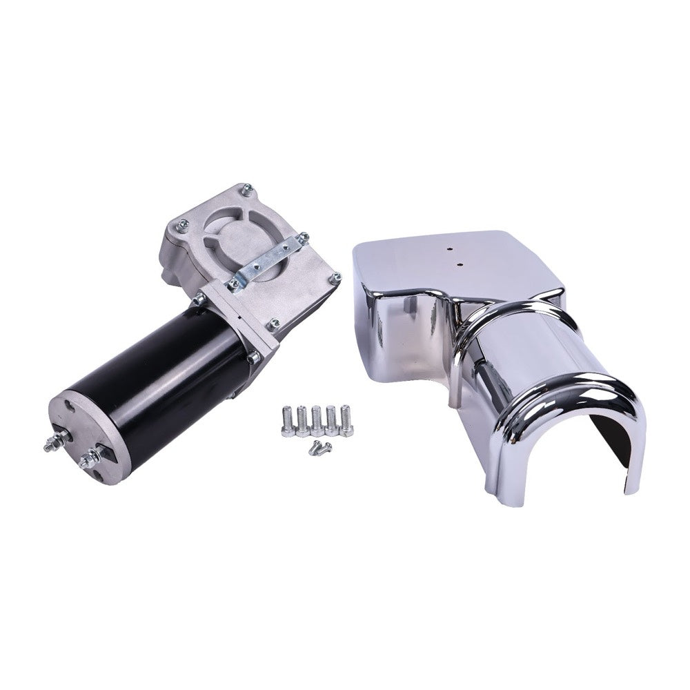 12V 60:1 1500W Roll Tarp Motor with Chrome Cover 80ZYJW for use with Dump Truck Add Your Review