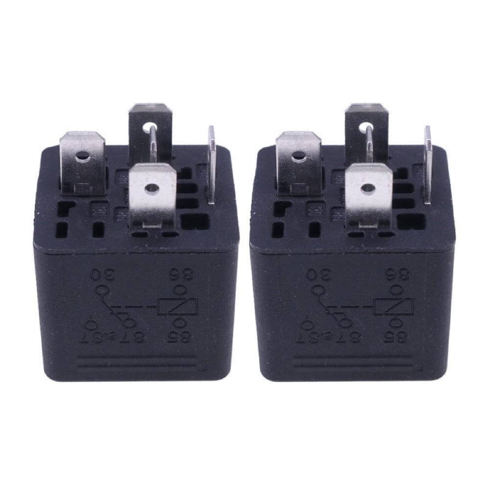 2 Pieces 12V 5-Terminal Relay RE68327 LVA13729 RE240999 fits John Deere Engine 3029 4045 6090 Loader 324E 326D 328D 329D 332D 333D Tractor 1640 4200 5200 6600 7200 9200