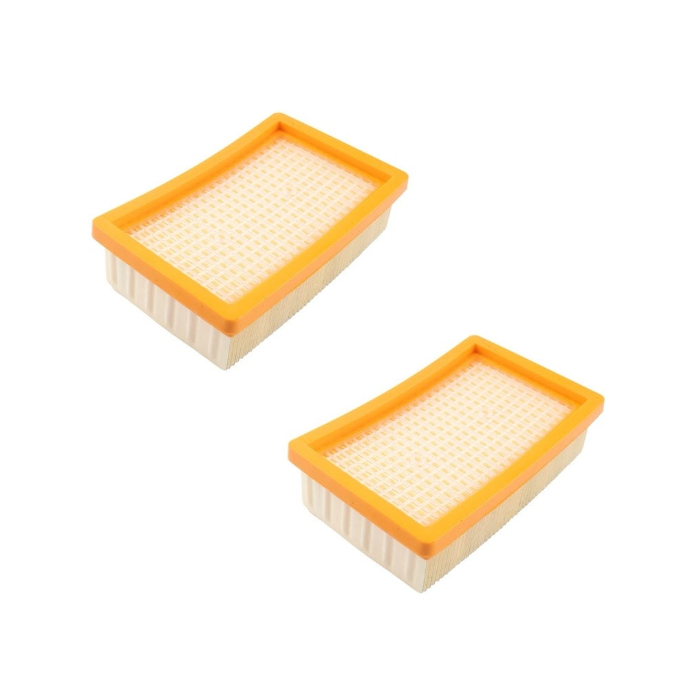 2 Pieces Flat Pleated Filter 2.863-005.0 suitable for Karcher Wet & Dry Vacuum Cleaner WD4 WD5 WD6 WD7 WD5/P WD6PS MV4 MV5 MV6 KWD4 KWD5 KWD6