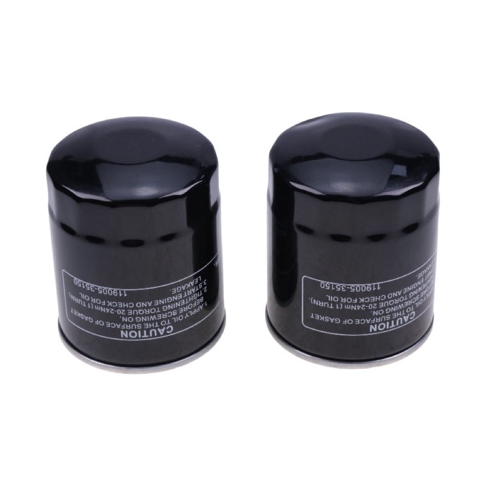 2 Pieces Oil Filter HH150-32094 fits Kubota B1550D B1550E B20 B21 B7500D KH-36 KH-41 KH-51 F2000 F2100 F2100E F2260 RTV-X1100CR RTV-X1100CW ZD1211