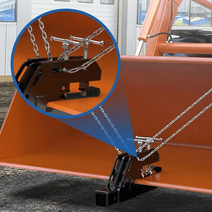 2" Clamp on Trailer Hitch Receiver Tractor Bucket Hitch Non-Slip Ball Mount Adapter for use with Kubota John Deere Bobcat